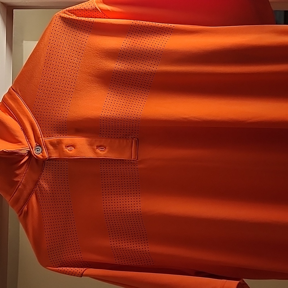 Men's Orange Polo pga Shirt